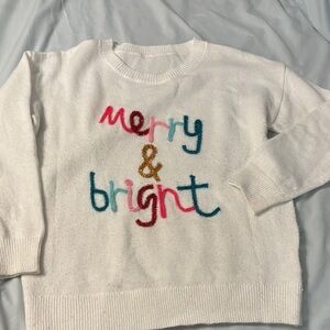 White 'Merry & Bright' Sweater